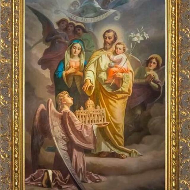 Joseph, Patron of the Church - Ornate Gold Framed Art (16x24)