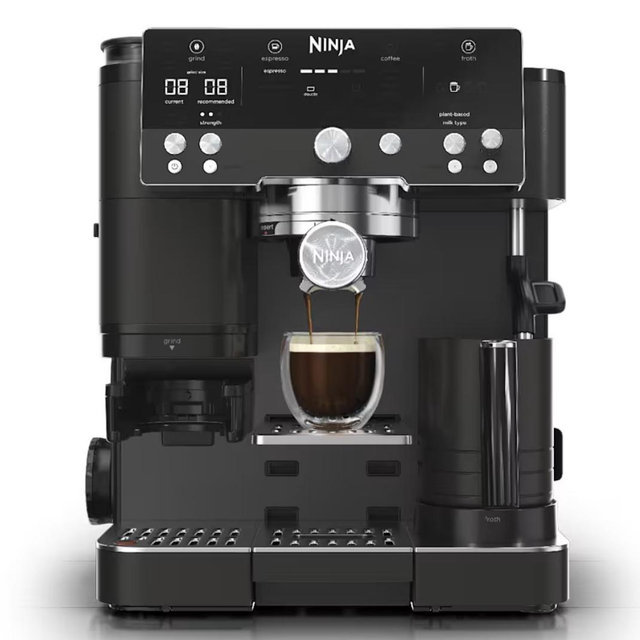 Ninja - Luxe Café Premier Series 3-in-1 Espresso, Coffee, and Cold Brew Machine with Grinder and Scale, and Hands-Free Frother - Stainless Steel