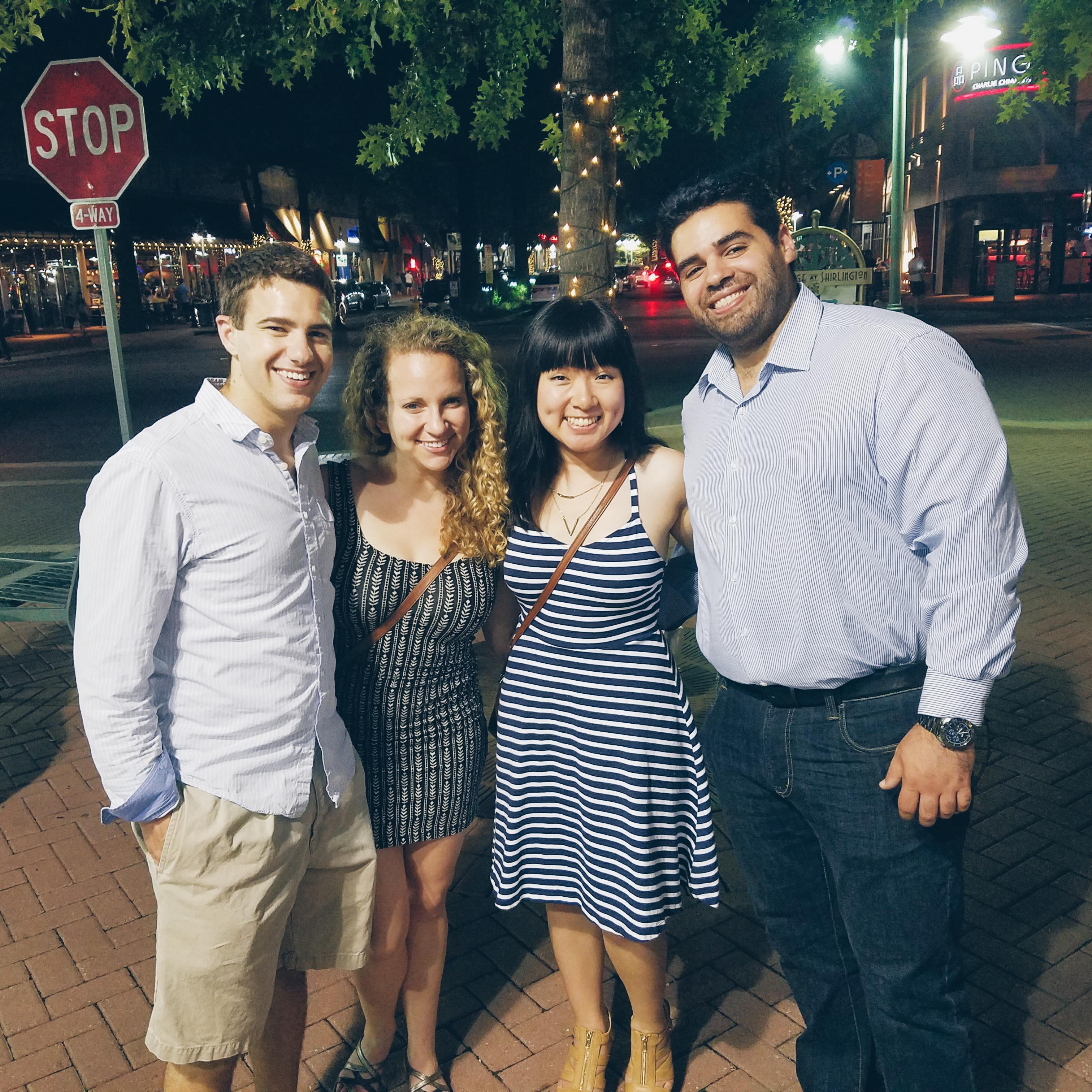 July 2016, Dinner with the Meizens in Shirlington
