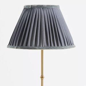 Pooky Reed Cordless Portable Metal Ruched Shade Table Lamp