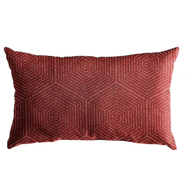 12"x24" Sunbrella Outdoor Throw Pillow Red