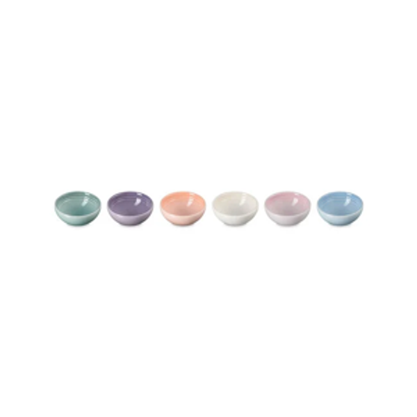 Pastel Multicolor Vancouver Pinch Bowls, Set of 6