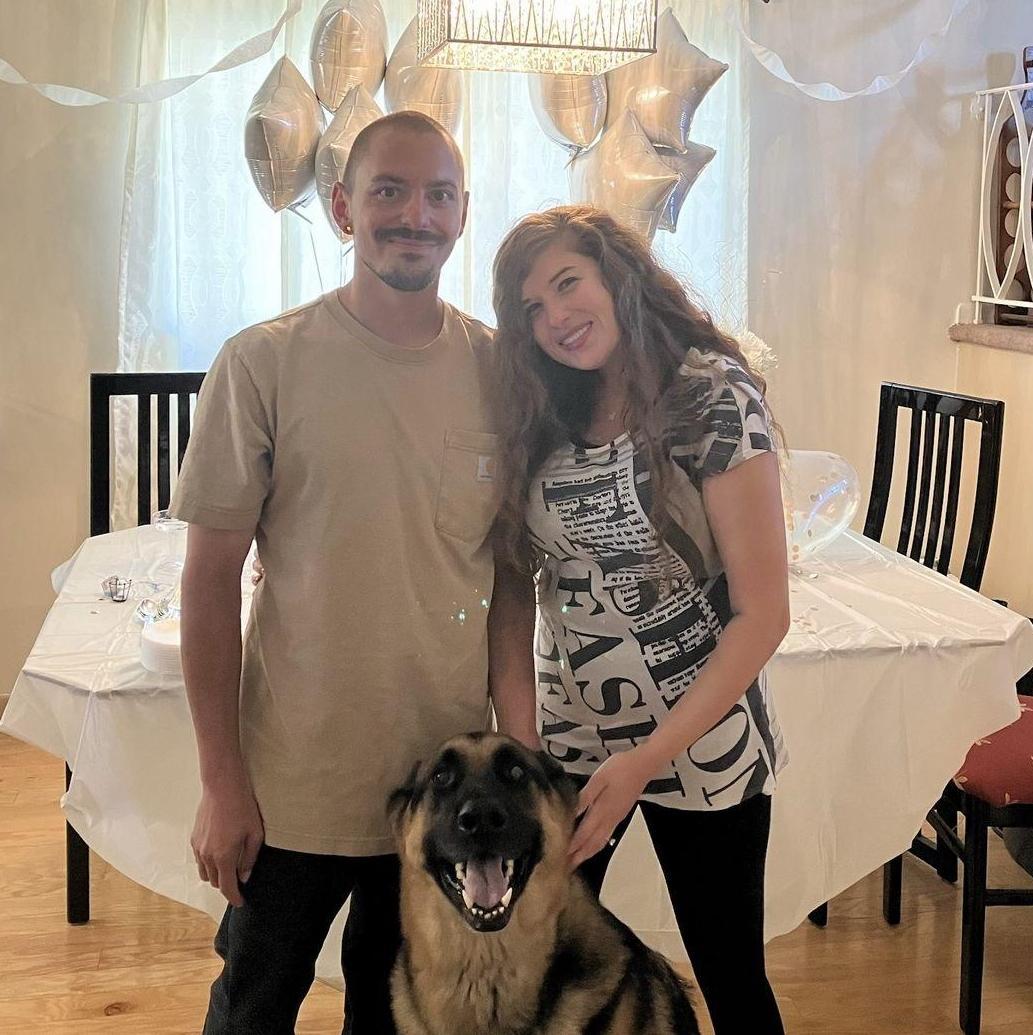 September 10, 2023: The happy couple at their surprise engagement party.