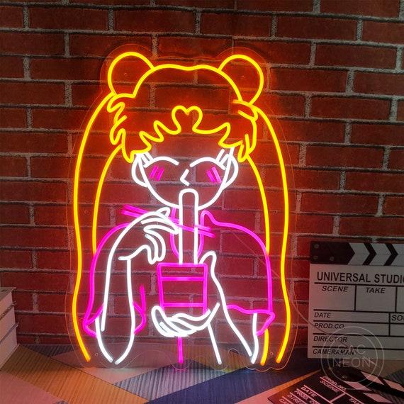 Pretty Girl Custom Neon Sign Anime LED Night Light Sign Wall Decor Bedroom Home Store Party Game Room Decoration Gift for Her