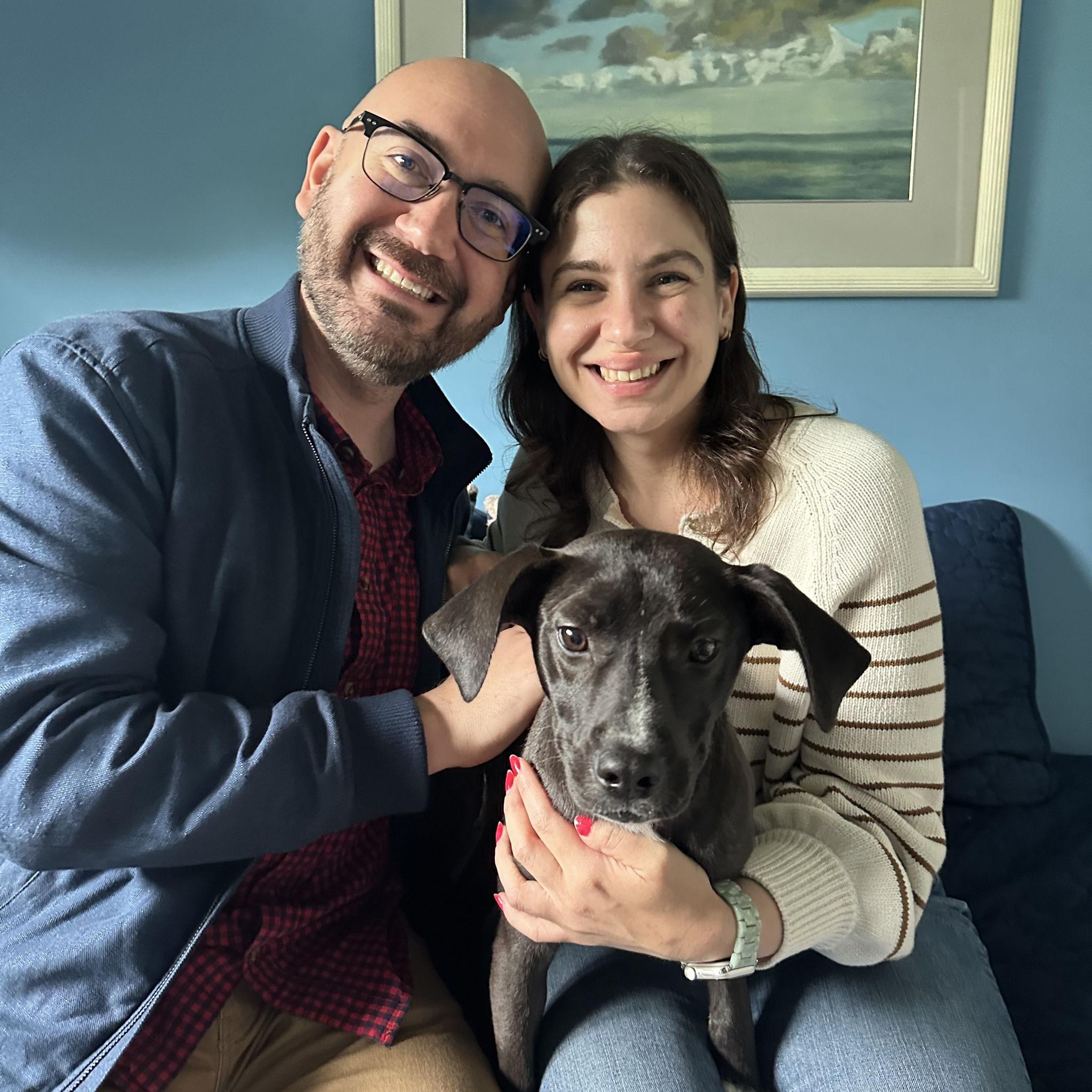 Moments before OFFICIALLY adopting our Ruby!