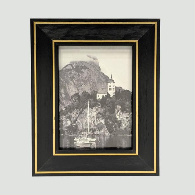 Harbortown 5"x7" Two Tone Border Table Picture Frame Brown