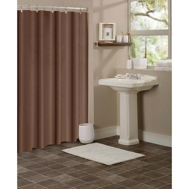 Dainty Home Waffle Weaved Shower Curtain