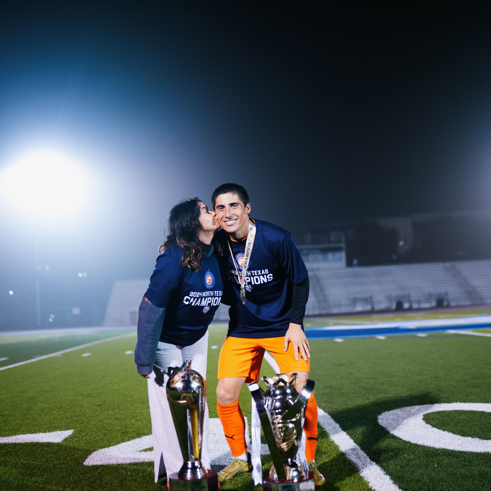 12/4/24: Nate winning yet another trophy! (Will he ever stop?) Jackie doing her favorite thing ever (watching Nate play in -12 degree weather).