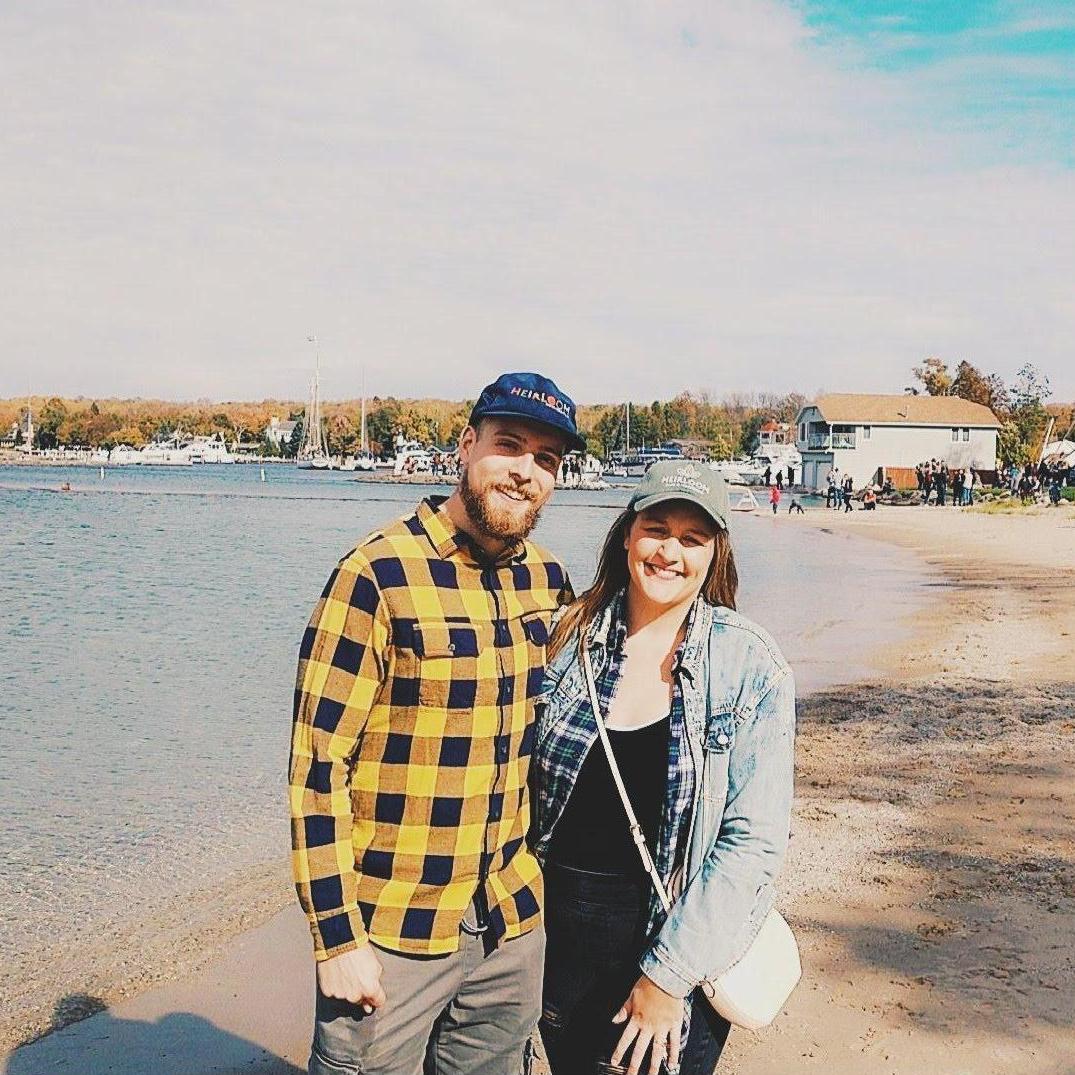 This is us down in Sister Bay, Door County WI during Oktoberfest this is our favorite time of year and place to be!