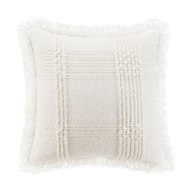 UGG® Jordy Chunky Woven Square Throw Pillow in Snow