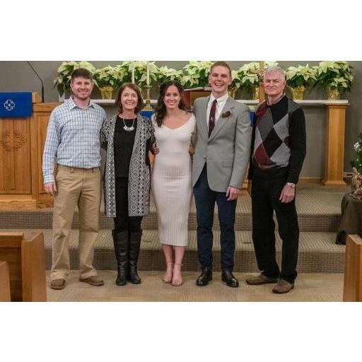 The Albracht family celebrating our marriage on December 19, 2020