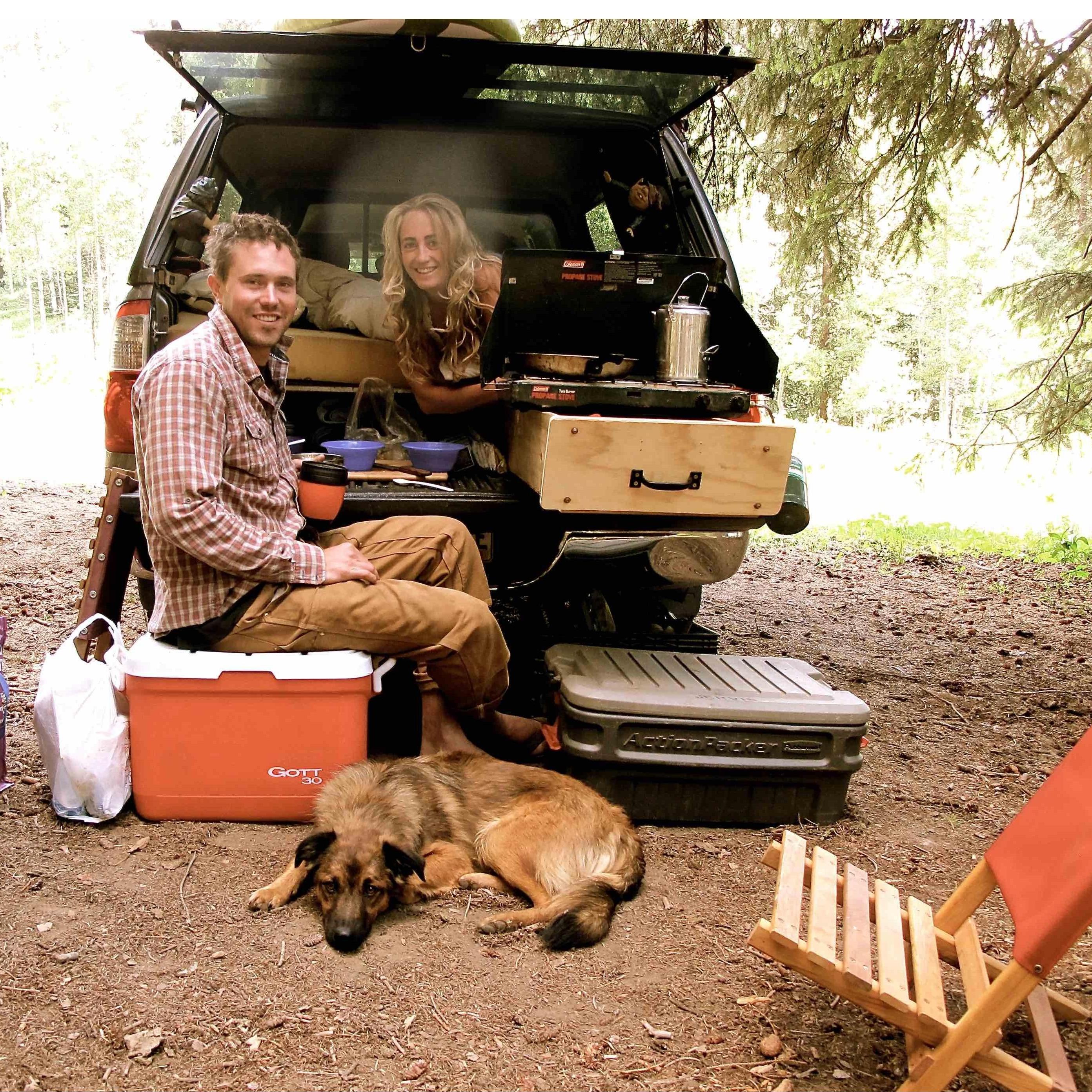 The summer we fell in love, 2013. Dandelion fritters, truck camping with "Nighthawk", and Banjo pup.