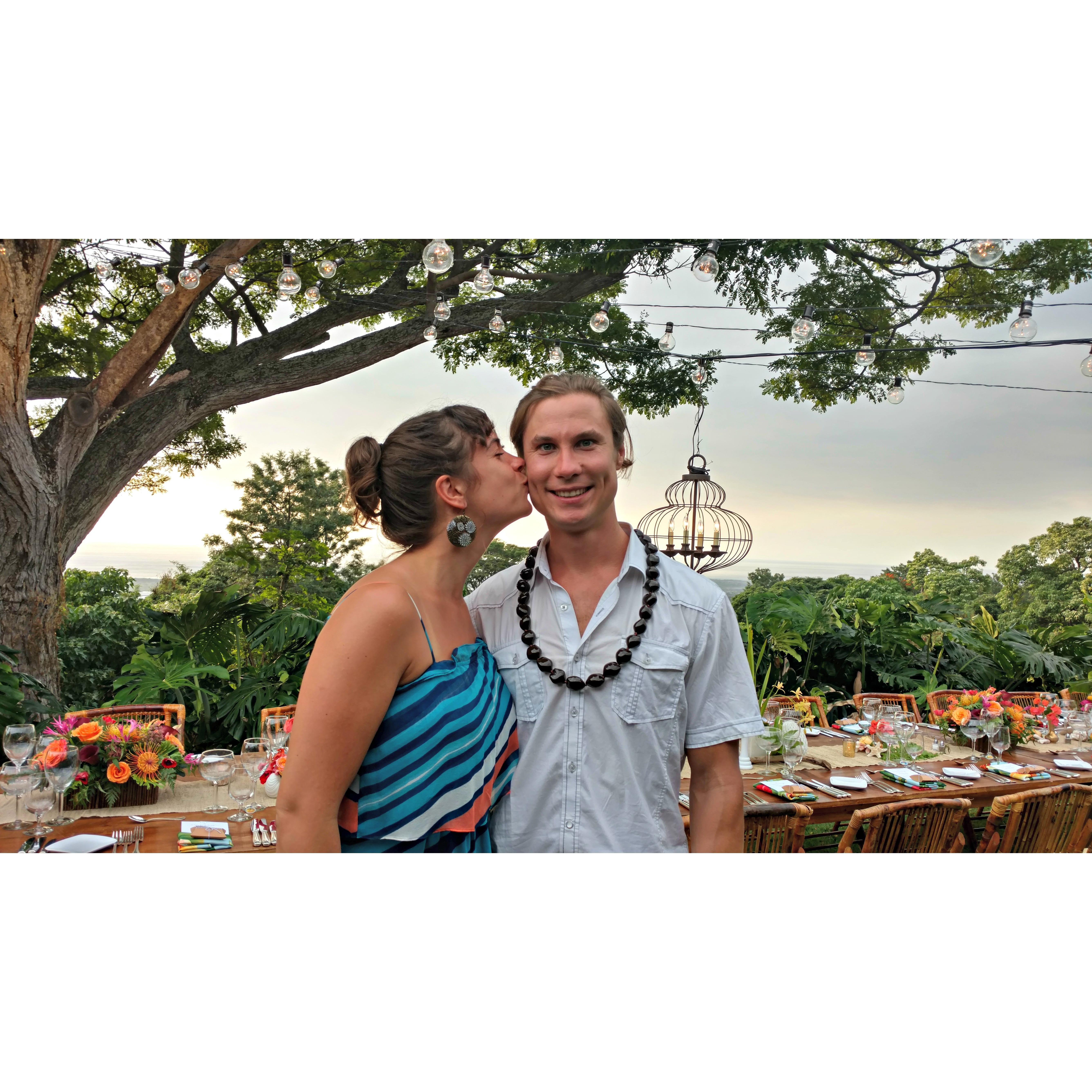 Celebrating Jenny and Alok's wedding in Kona. (2015)