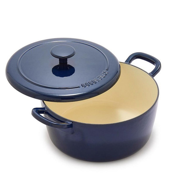 Bobby Flay By GreenPan 5.5QT Enameled Cast Iron Dutch Oven - Oxford Blue