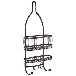 InterDesign York Lyra - Bathroom Shower Caddy Shelves - Bronze - 10 x 4 x 22 inches