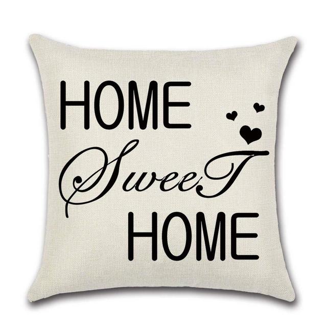 HOMANGA Farmhouse Pillow Covers, Home Sweet Home Quotes Throw Pillow Covers, 18 x 18 Inch for Farmhouse Decor, Wedding Housewarming Gifts, Decorative Throw Pillow Cases