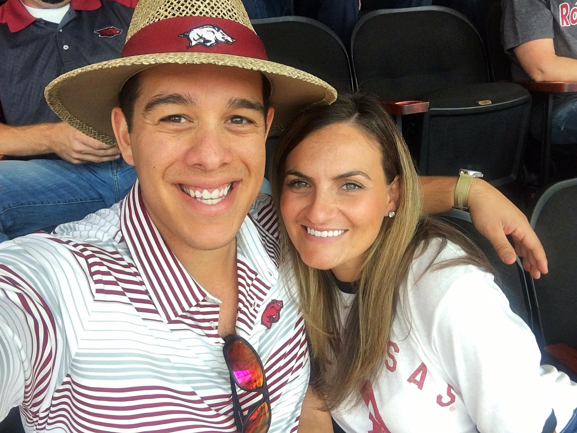 Woo Pig Sooie! Our first razorback game in Fayetteville, Arkansas