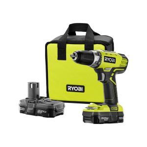18-Volt ONE+ Lithium-Ion Cordless 1/2 in. Compact Drill/Driver Kit with (2) 1.3 Ah Batteries, Charger, and Tool Bag