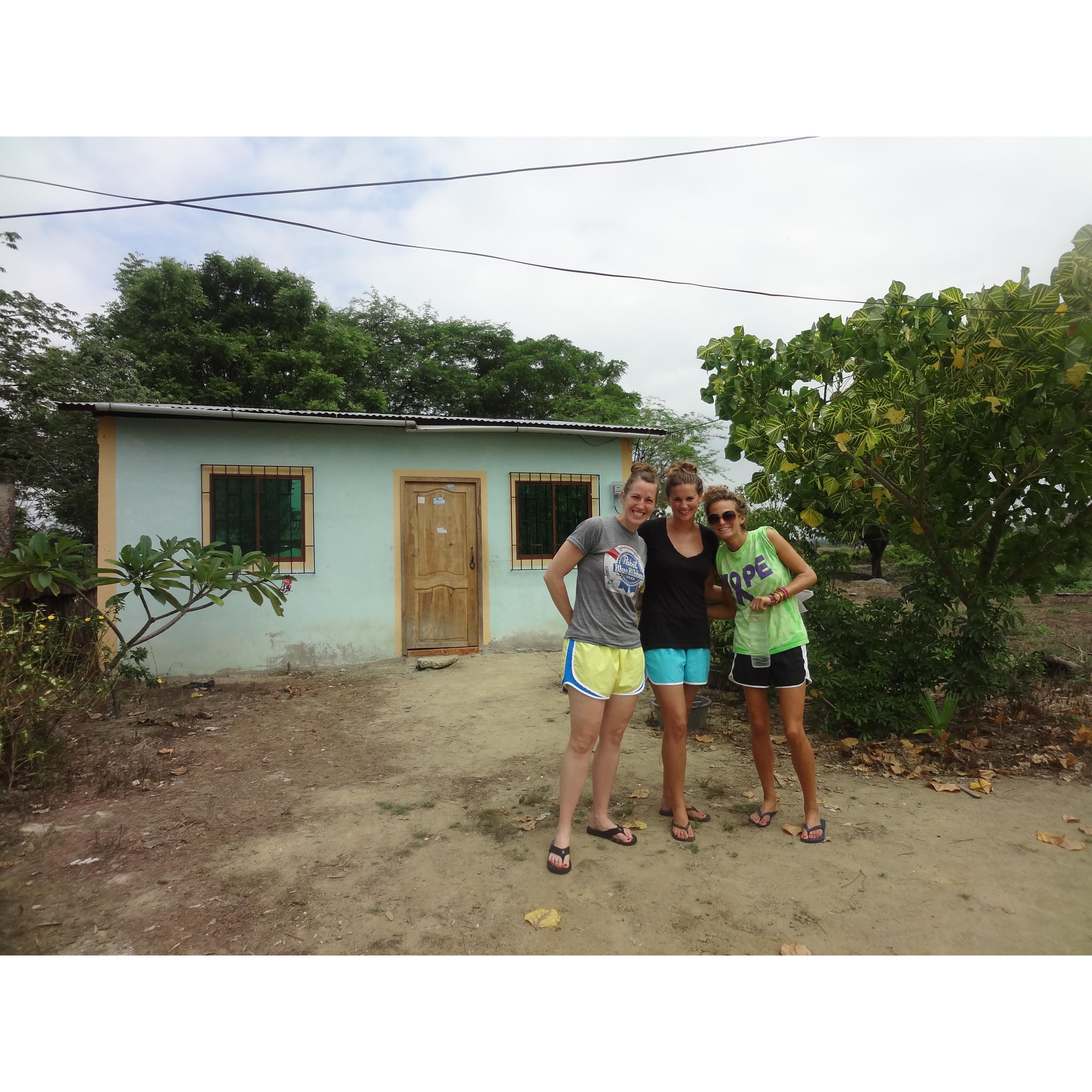 Outside of Core's house where she lived during Peace Corps Service.