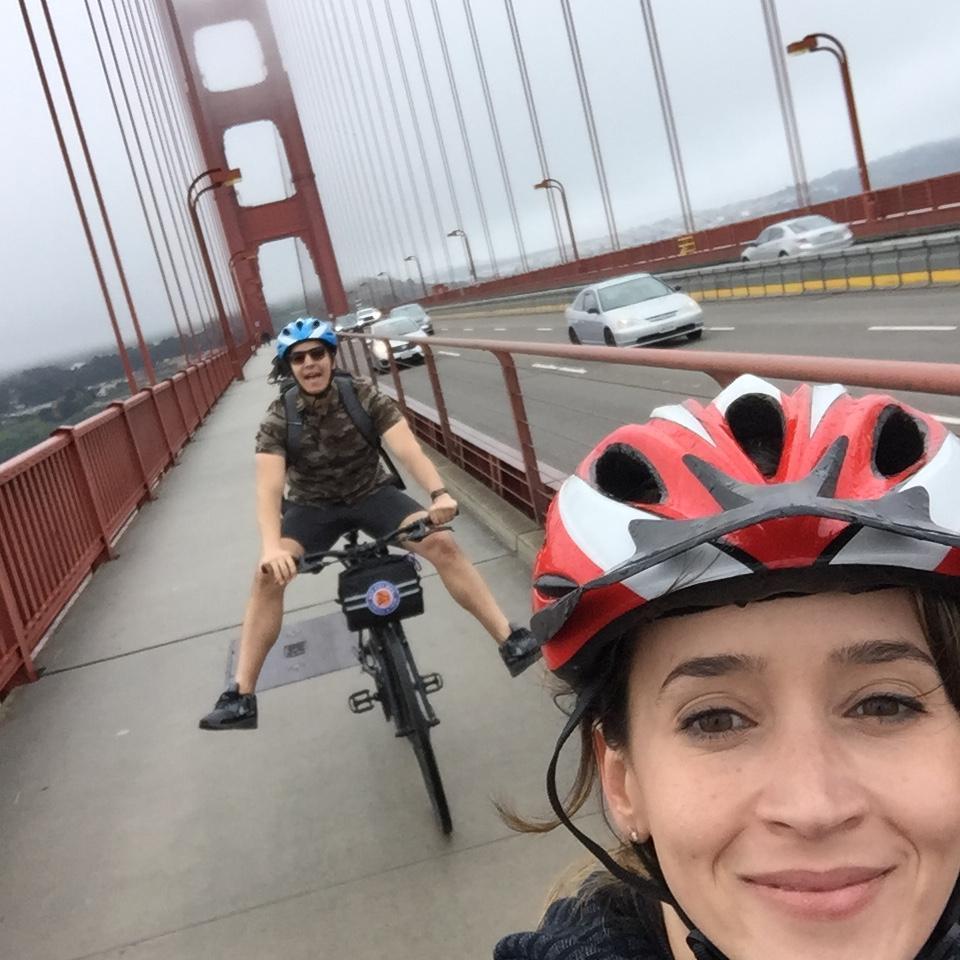 He's obviously the better bike rider! - San Francisco, CA