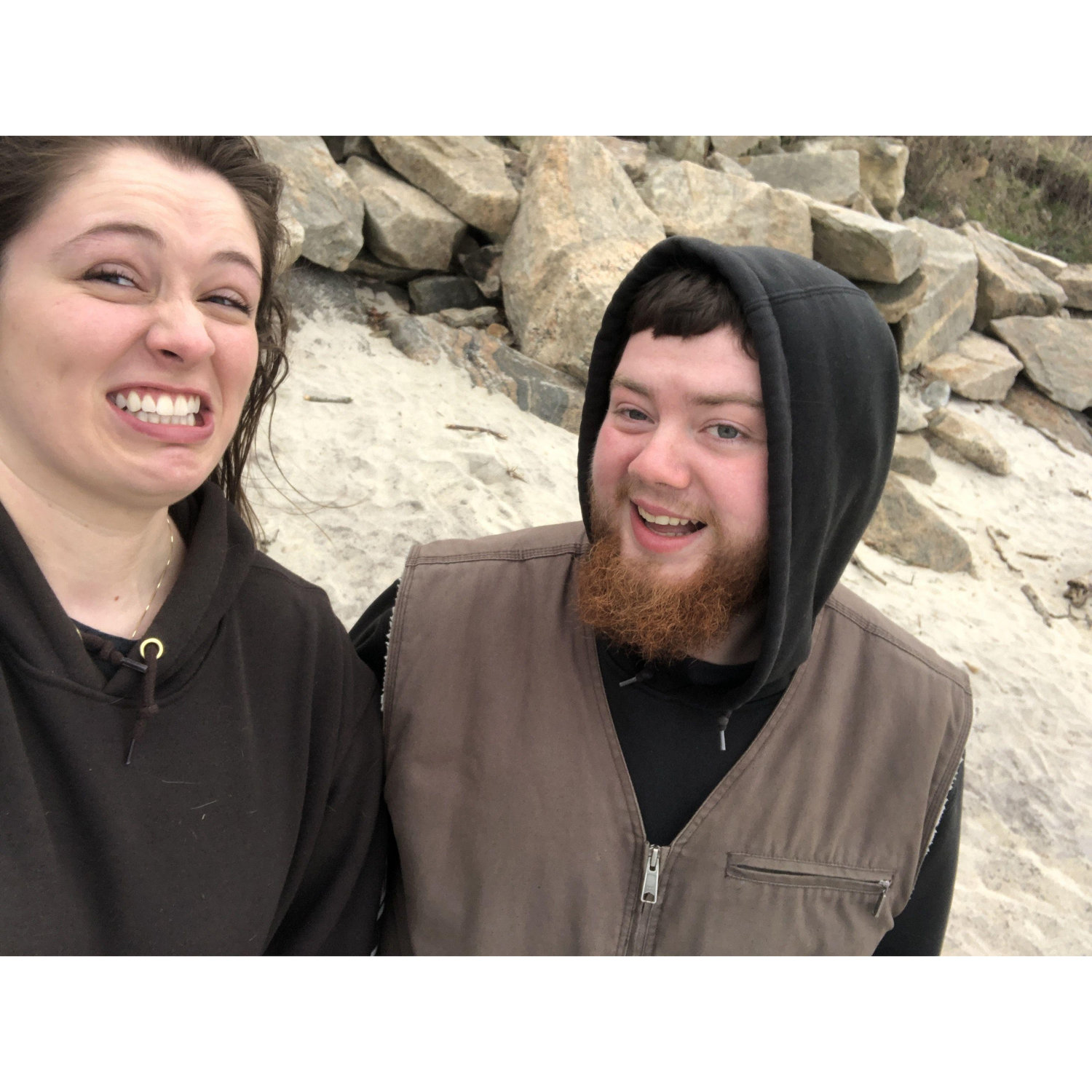 Cold beach fun