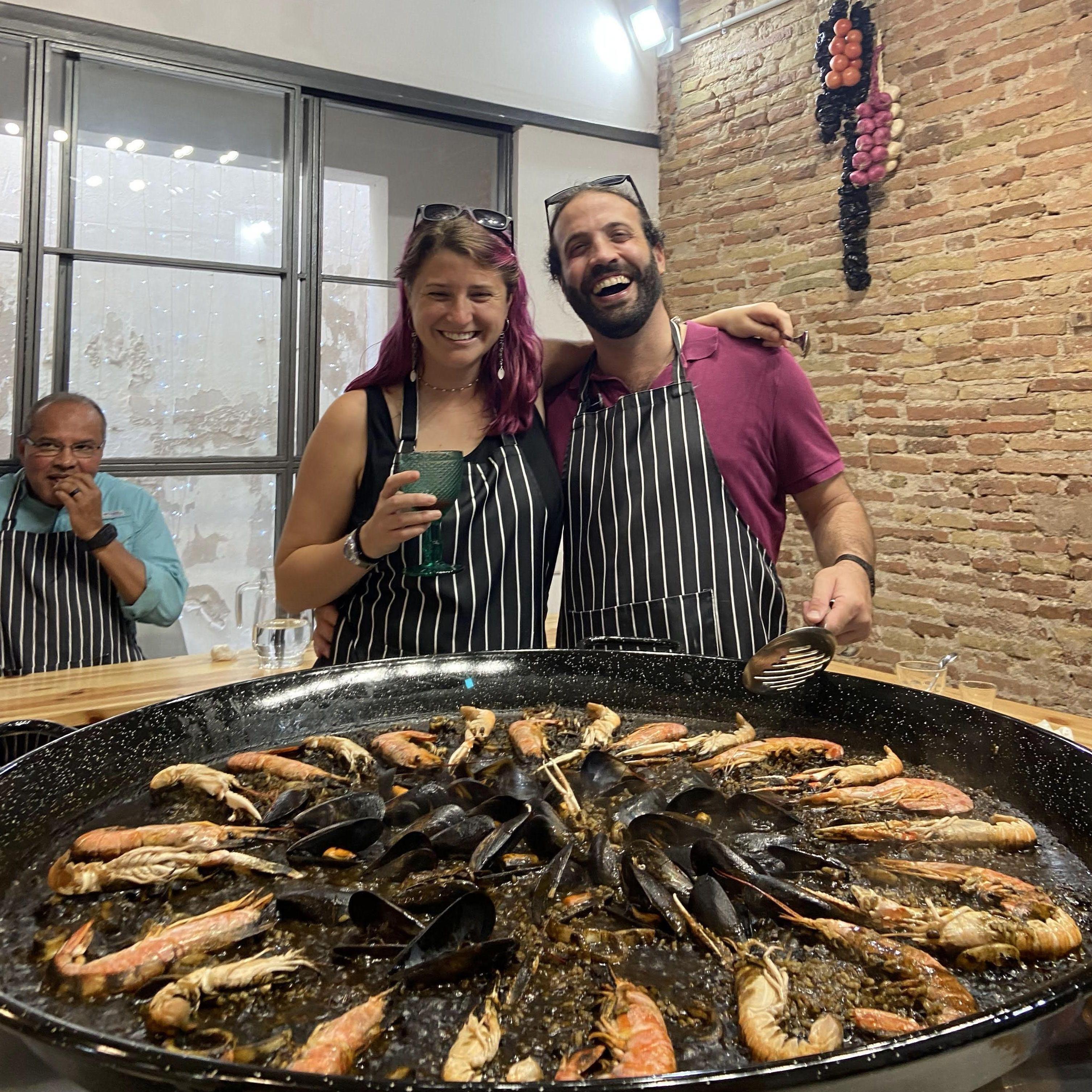 Learning to make Paella in Barcelona with Archer and Dillon
