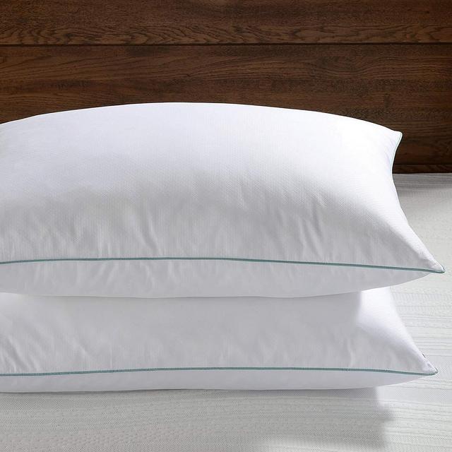 Basic Beyond Feather Down Pillow - Hotel Collection White Comfortable Soft Bed Pillow for Sleeping (Pack of 2, King Size 20x36)