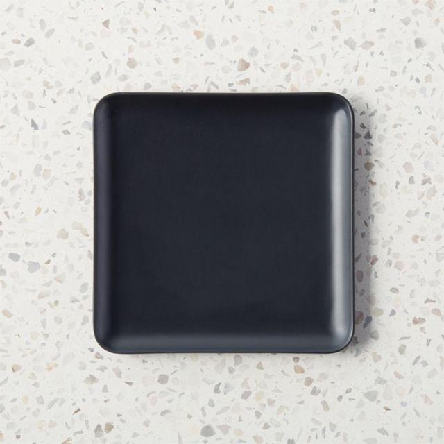 Pebble Matte Black Melamine Appetizer Plate
