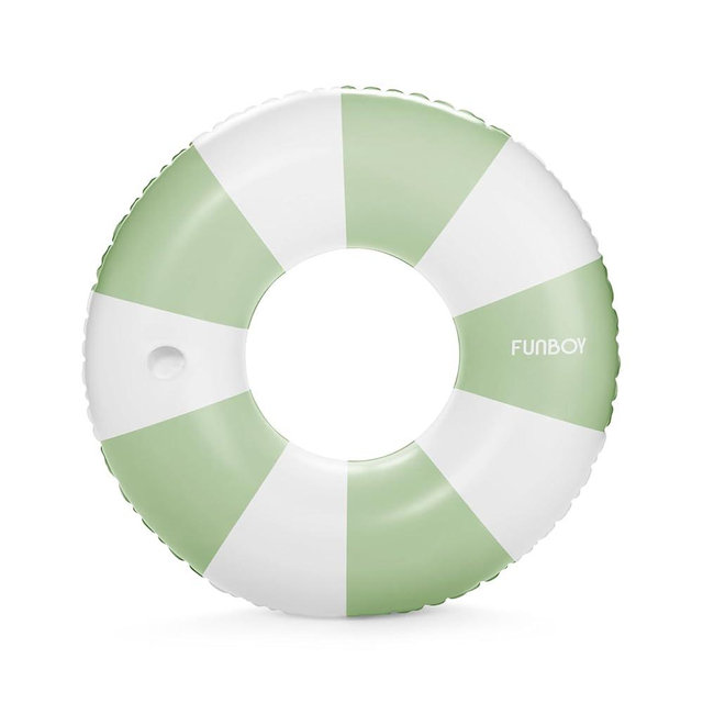 FUNBOY Giant Vintage Stripe Inflatable Tube Pool Float with Cup Holder 48" | Large Pool Float for Adults | Inner Tube Swimming Pool Toys Swim Rings | Pool Lounger Float for Pool Party & Summer