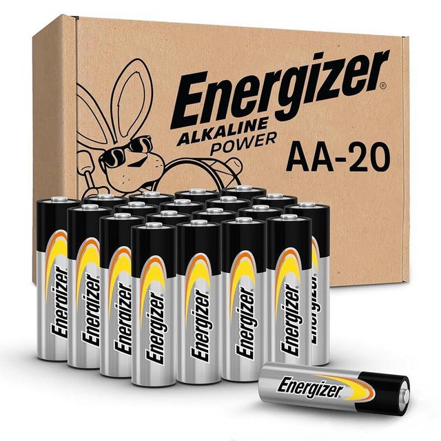 Energizer Alkaline Power AA Batteries (20 Pack), Double A Long-Lasting Alkaline Batteries