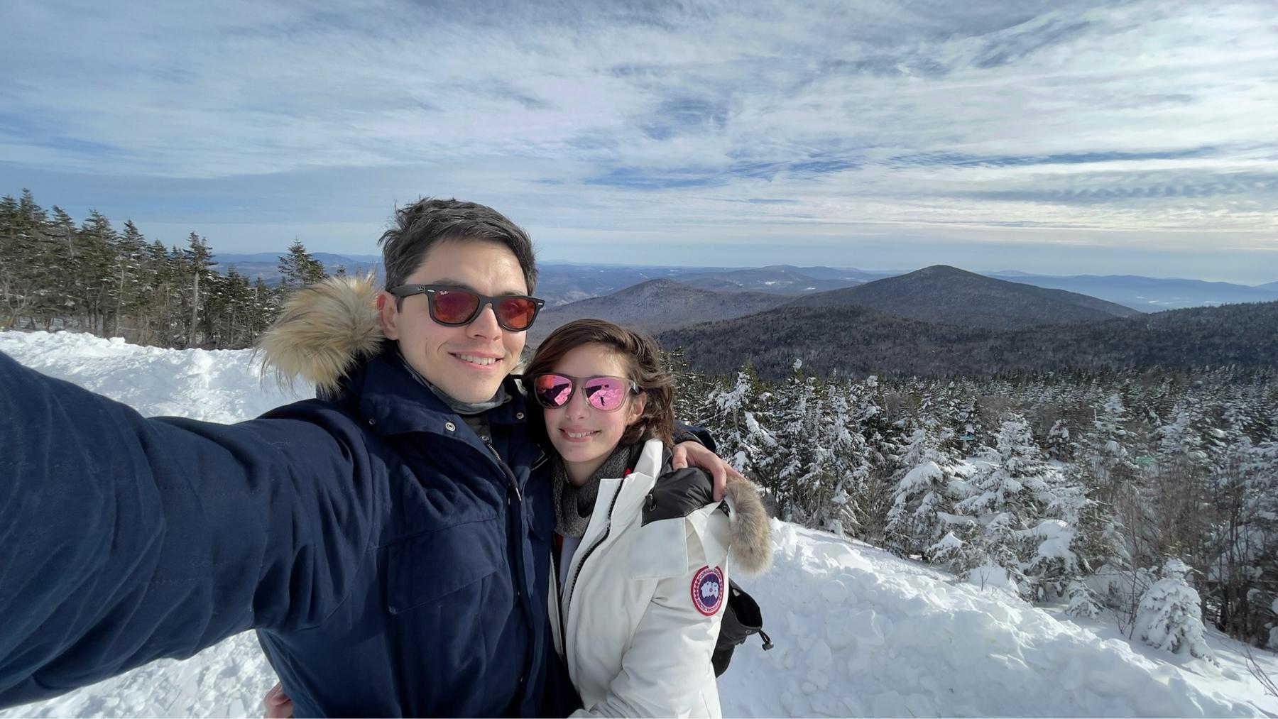 My first time skiing in Vermont with a very attractive ski instructor!