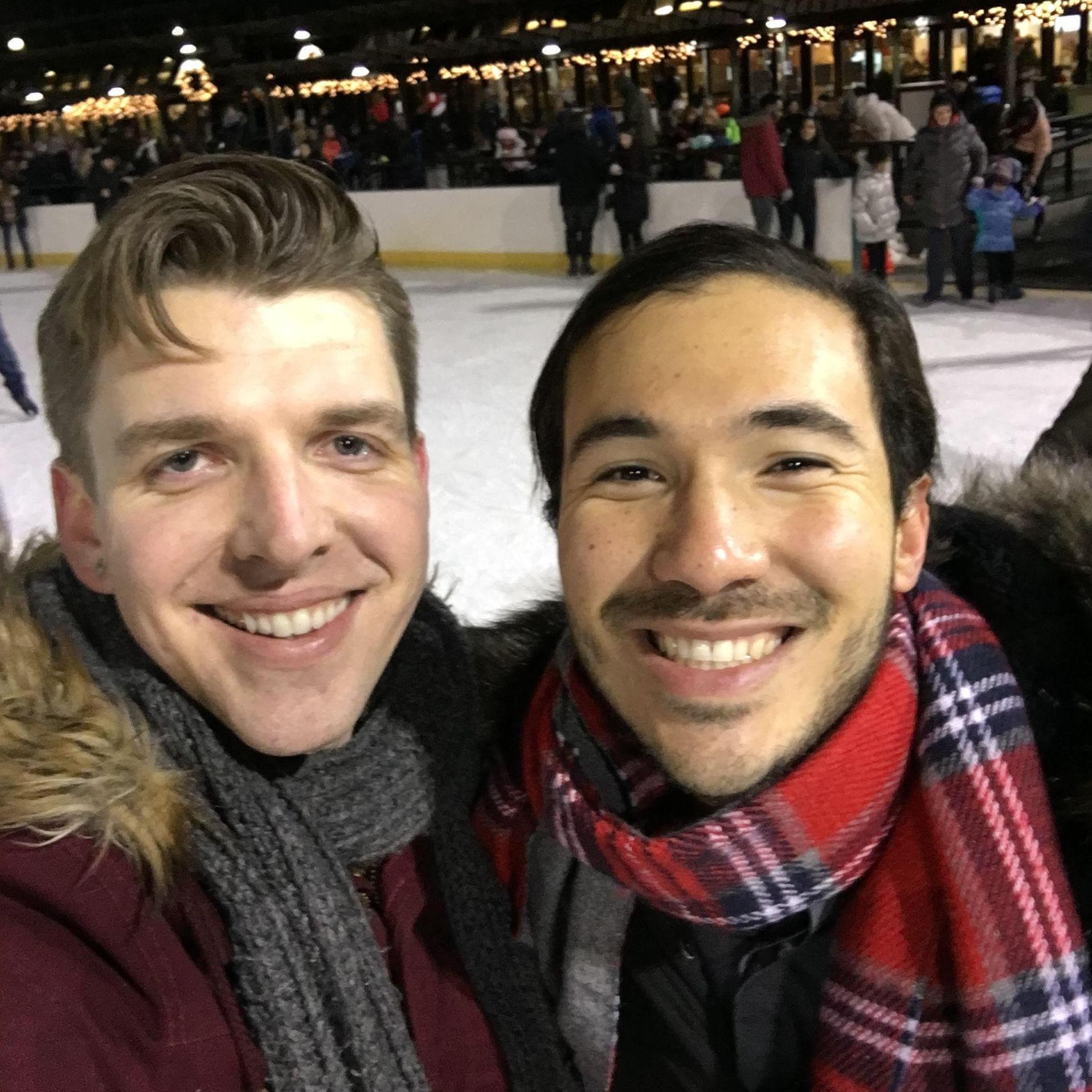 Our second date ice-skating in Central Park in 2018.