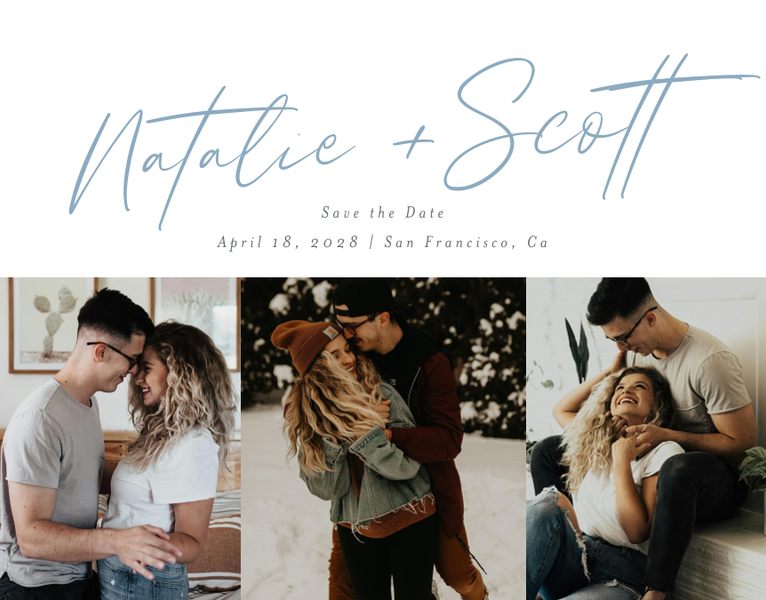 Gemma Multiphoto | Dusty Blue | Zola Save The Dates