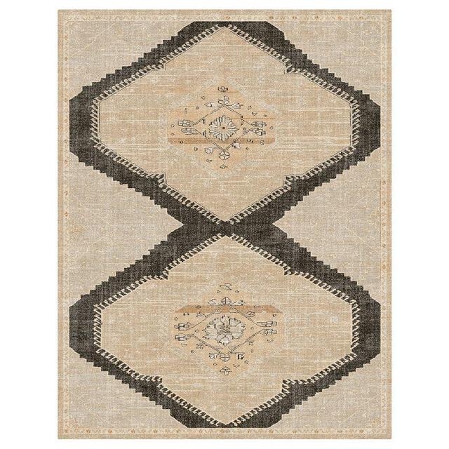 Custom Demitria Hand - Knotted Wool Rug, Heathered Flax/Black, 15' x 15'