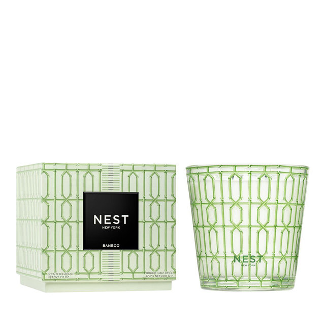 NEST New York Bamboo Decorative 3-Wick Candle, 21.1 oz.