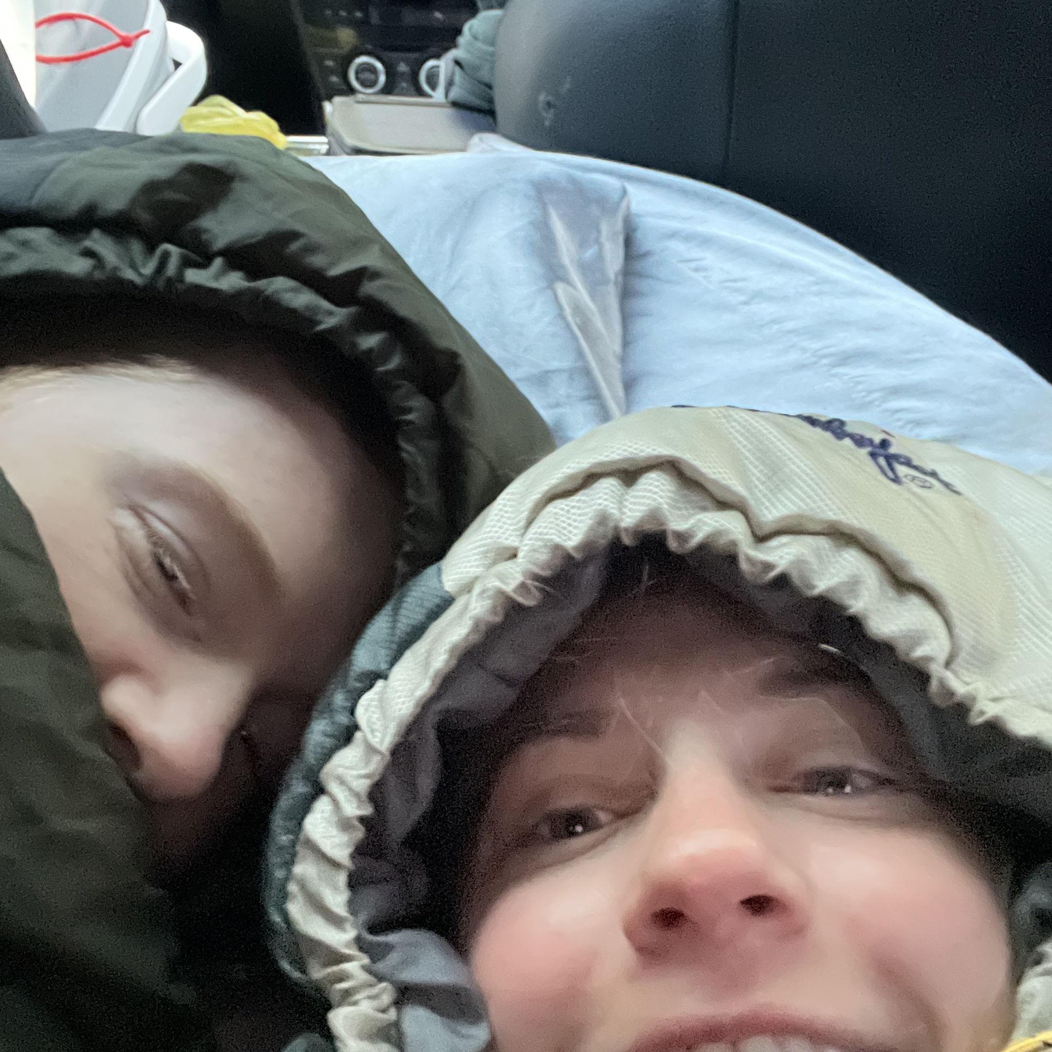car camping in the freezing rain!!!