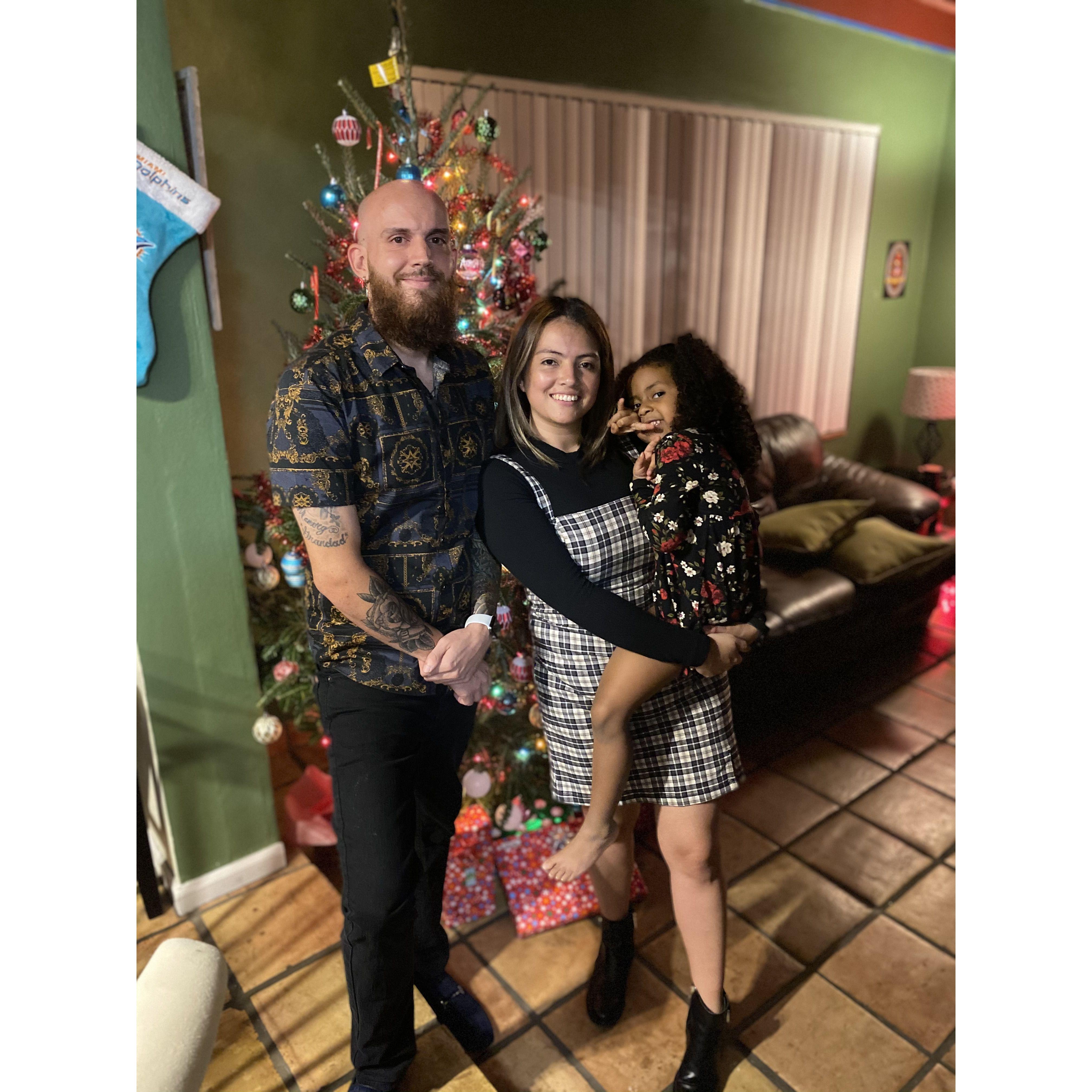 Our first Christmas. Bella was not having fun.