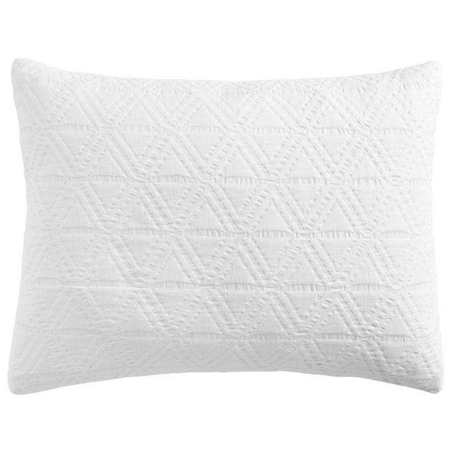 Diamond Matelasse Sham, White, Standard