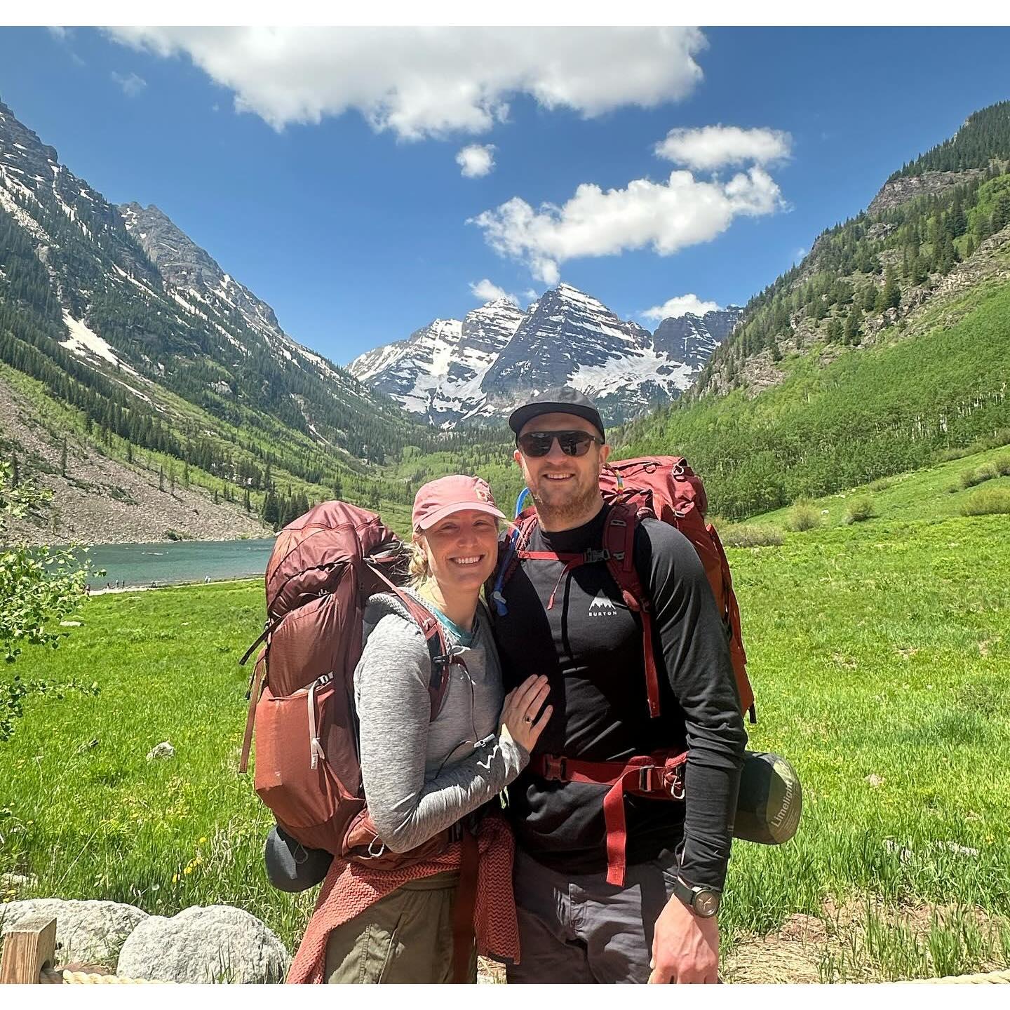 Hiking Maroon Bells outside Aspen