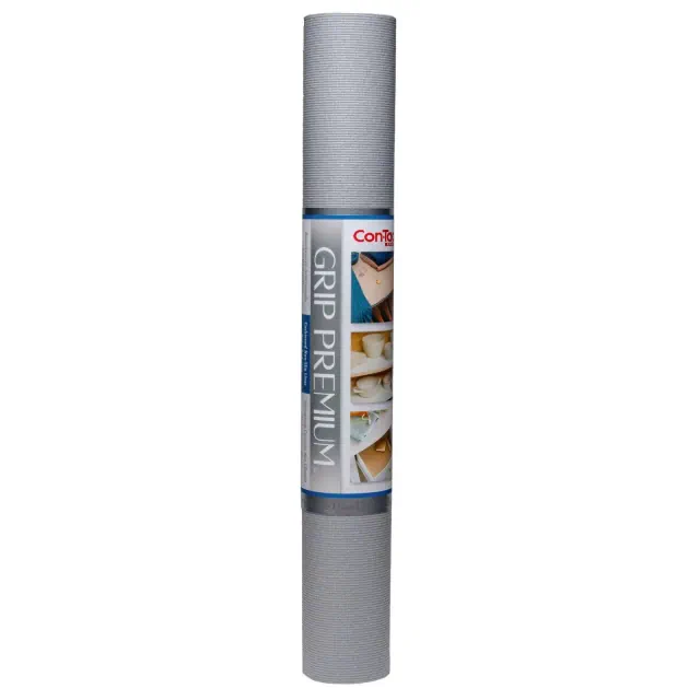 Con-Tact 18"x4ft Premium Solid Grip Gray Shelf Liner