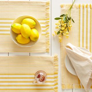 Stripes with Fringe Placemat, Set of 6