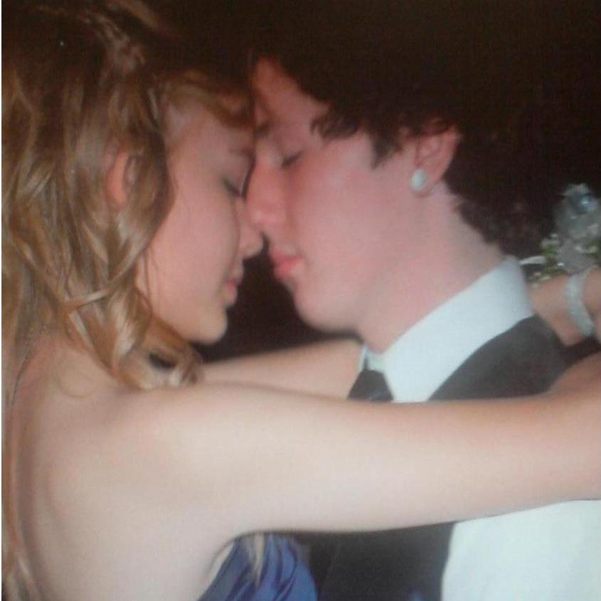 This photo was snapped of us at our first school dance together. 2012