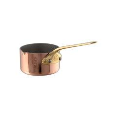 M'MINIS copper saucepan with pouring spout and bronze handles ,  2 in