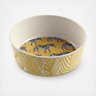 Safari Zebra Pet Bowl, Set of 2