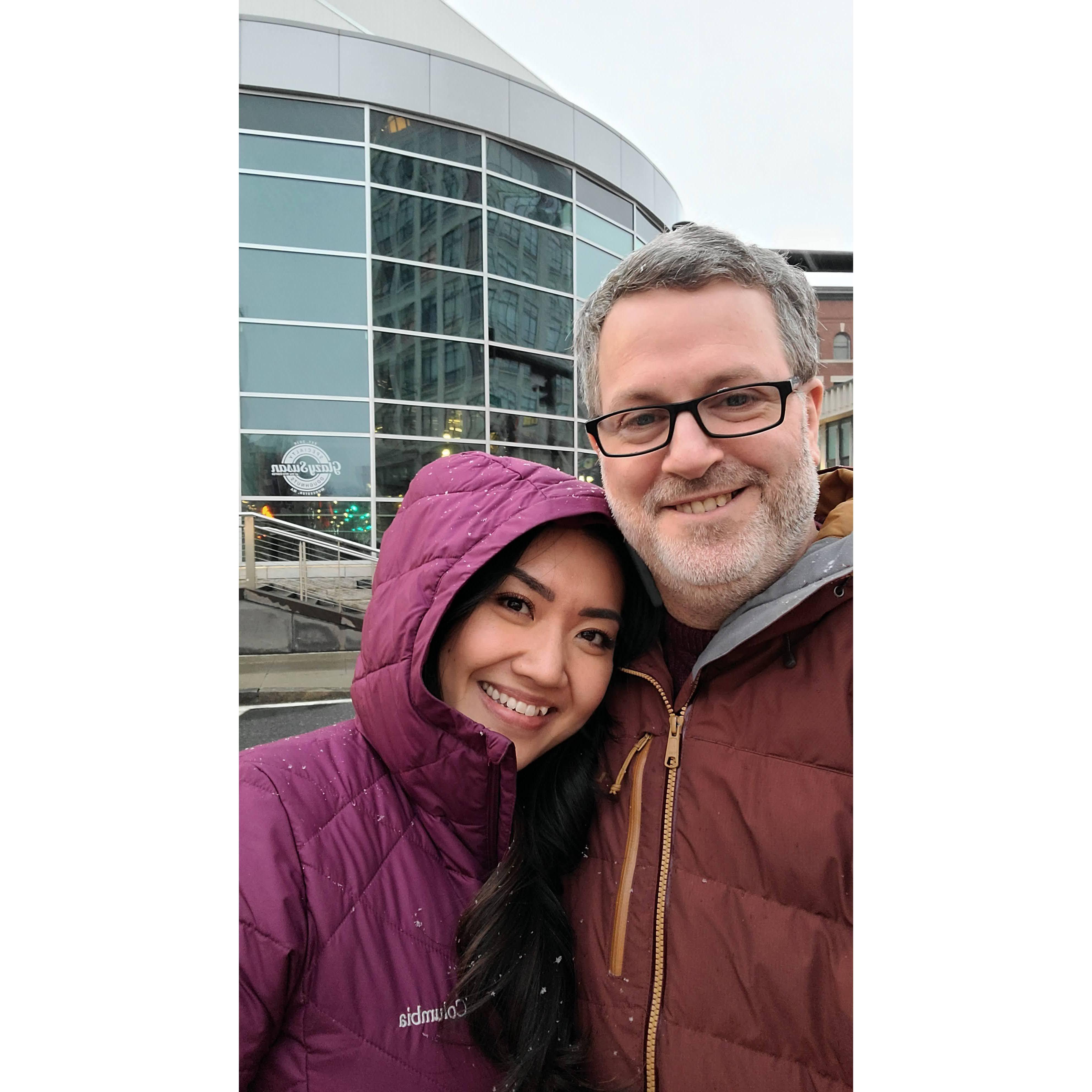 Glazy Susan's in Worcester, MA - the reason we met. :) Had to take a photo out front the last weekend they were open in 2023.