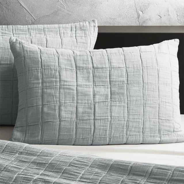 Wendell Silver Quilted Standard Shams Set of 2
