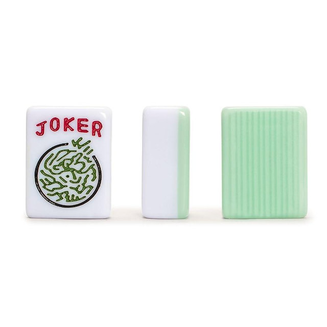 Yellow Mountain Imports American Mahjong Tiles, “Jade Horizon” - 166 Medium-Size Melamine Pieces with Chinese Characters, Western Letters & Numerals, Tiles-Only Set
