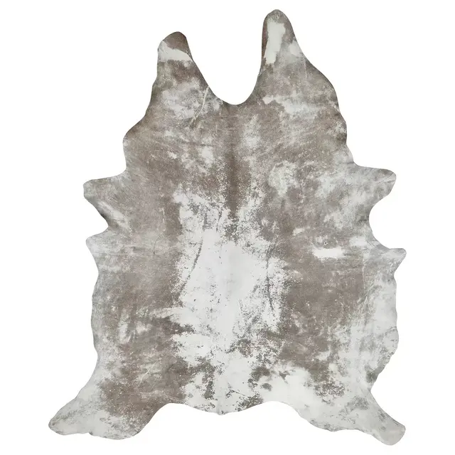 Cowhide Rug, white/gray