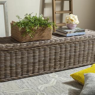 Caius Wicker Bench With Storage