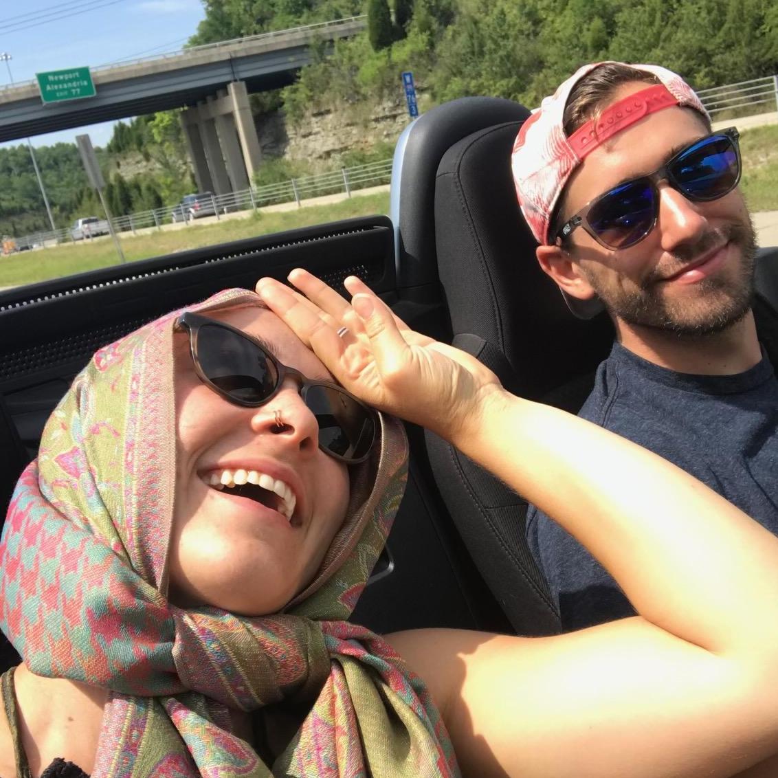Taking Betsy's Mazda for a spin.
